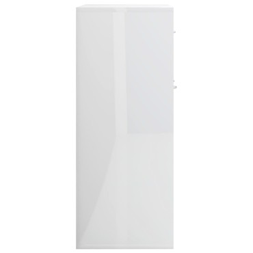 vidaXL Μπουφές Γυαλιστερό Λευκό 88x30x70cm από Επεξ. Ξύλο 1 τεμ.