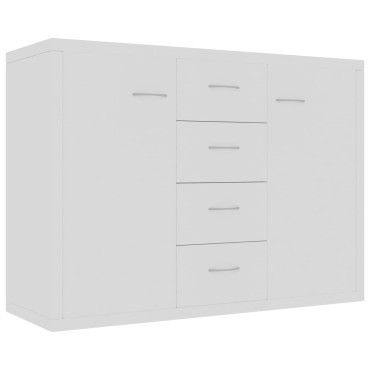 vidaXL Μπουφές Λευκός 88x30x65cm από Επεξ. Ξύλο 1 τεμ.