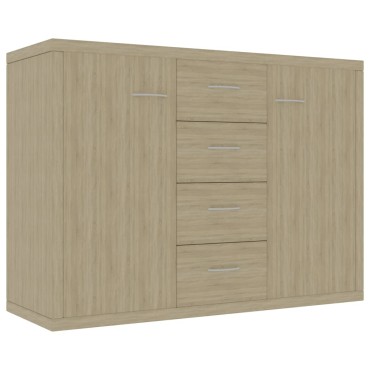 vidaXL Μπουφές Sonoma Δρυς 88x30x65cm από Επεξ. Ξύλο 1 τεμ.