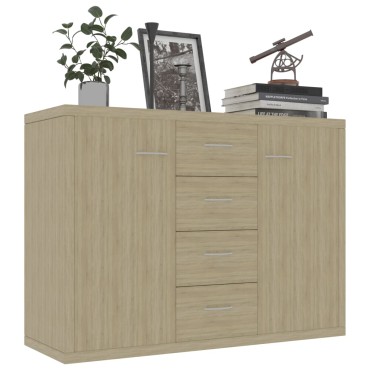 vidaXL Μπουφές Sonoma Δρυς 88x30x65cm από Επεξ. Ξύλο 1 τεμ.