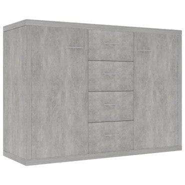 vidaXL Μπουφές Γκρι του Σκυροδέματος 88x30x65cm από Επεξ. Ξύλο 1 τεμ.