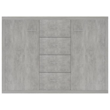 vidaXL Μπουφές Γκρι του Σκυροδέματος 88x30x65cm από Επεξ. Ξύλο 1 τεμ.