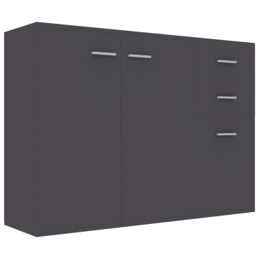 vidaXL Μπουφές Γκρι 105x30x75cm από Επεξ. Ξύλο 1 τεμ.