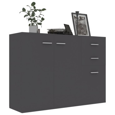 vidaXL Μπουφές Γκρι 105x30x75cm από Επεξ. Ξύλο 1 τεμ.