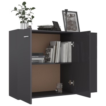 vidaXL Μπουφές Γκρι 105x30x75cm από Επεξ. Ξύλο 1 τεμ.