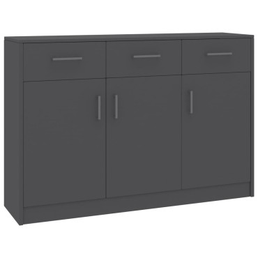 vidaXL Μπουφές Γκρι 110x30x75cm από Επεξ. Ξύλο 1 τεμ.