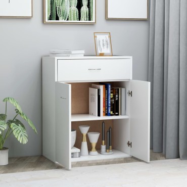 vidaXL Ντουλάπι Λευκό 60x30x75cm από Επεξεργασμένο Ξύλο 1 τεμ.