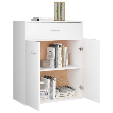 vidaXL Ντουλάπι Λευκό 60x30x75cm από Επεξεργασμένο Ξύλο 1 τεμ.