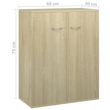 vidaXL Ντουλάπι Sonoma Δρυς 60x30x75cm από Επεξ. Ξύλο 1 τεμ.