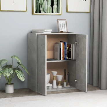 vidaXL Ντουλάπι Γκρι του Σκυροδέματος 60x30x75cm από Επεξ. Ξύλο 1 τεμ.