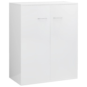 vidaXL Ντουλάπι Γυαλιστερό Λευκό 60x30x75cm από Επεξ. Ξύλο 1 τεμ.
