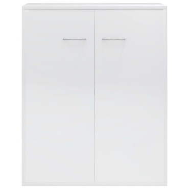 vidaXL Ντουλάπι Γυαλιστερό Λευκό 60x30x75cm από Επεξ. Ξύλο 1 τεμ.
