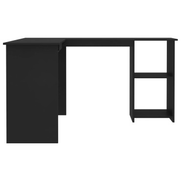 vidaXL Γραφείο Γωνιακό Μαύρο 120x140x75cm από Επεξ. Ξύλο 1 τεμ.
