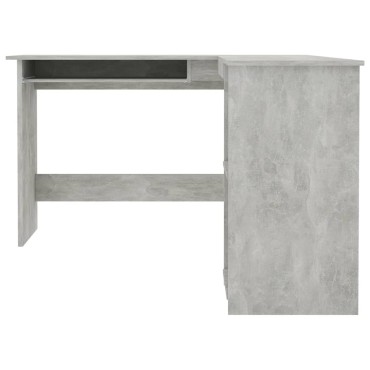 vidaXL Γραφείο Γωνιακό Γκρι Σκυροδέματος 120x140x75cm Επεξ. Ξύλο 1 τεμ.