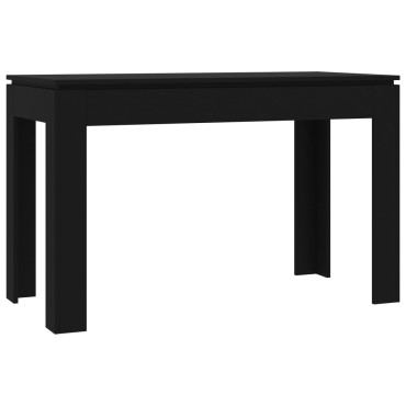 vidaXL Τραπεζαρία Μαύρη 120x60x76cm από Επεξ. Ξύλο 1 τεμ.