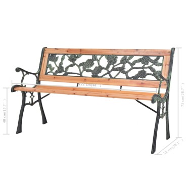 vidaXL Παγκάκι Κήπου Ξύλινο 122x51x73cm 1 τεμ.