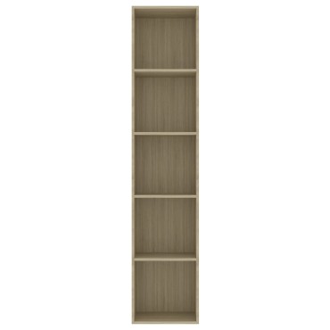 vidaXL Βιβλιοθήκη Χρώμα Sonoma Δρυς 40x30x189cm Επεξ. Ξύλο 1 τεμ.
