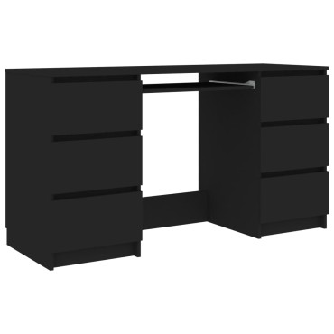 vidaXL Γραφείο Μαύρο 140x50x77cm από Επεξ. Ξύλο 1 τεμ.