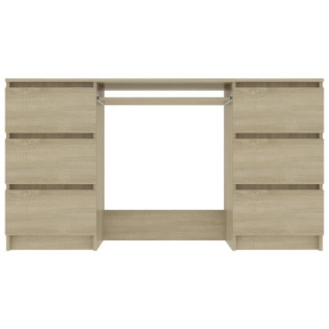 vidaXL Γραφείο Sonoma Δρυς 140x50x77cm από Επεξ. Ξύλο 1 τεμ.