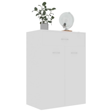 vidaXL Παπουτσοθήκη Λευκή 60x35x84cm από Επεξ. Ξύλο