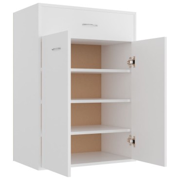 vidaXL Παπουτσοθήκη Λευκή 60x35x84cm από Επεξ. Ξύλο