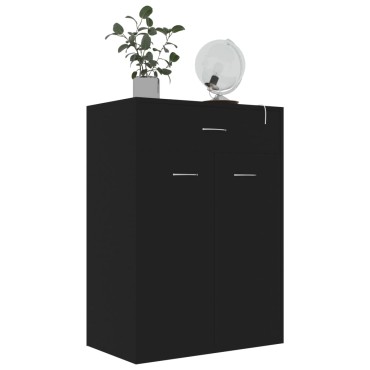 vidaXL Παπουτσοθήκη Μαύρη 60x35x84cm από Επεξ. Ξύλο