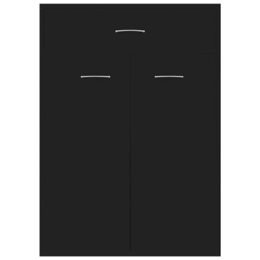 vidaXL Παπουτσοθήκη Μαύρη 60x35x84cm από Επεξ. Ξύλο
