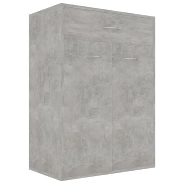 vidaXL Παπουτσοθήκη Γκρι Σκυροδέματος 60x35x84cm από Επεξ. Ξύλο