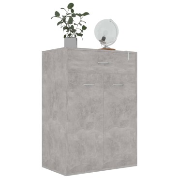 vidaXL Παπουτσοθήκη Γκρι Σκυροδέματος 60x35x84cm από Επεξ. Ξύλο