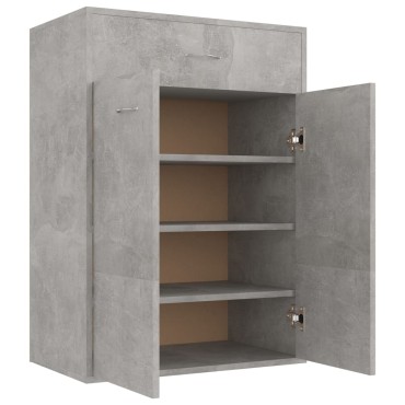 vidaXL Παπουτσοθήκη Γκρι Σκυροδέματος 60x35x84cm από Επεξ. Ξύλο