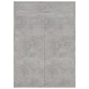vidaXL Παπουτσοθήκη Γκρι Σκυροδέματος 60x35x84cm από Επεξ. Ξύλο