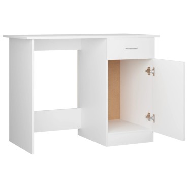 vidaXL Γραφείο Λευκό 100x50x76cm από Επεξ. Ξύλο 1 τεμ.