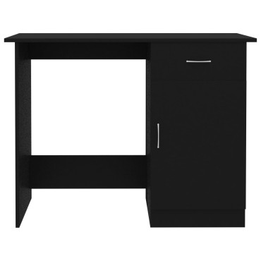 vidaXL Γραφείο Μαύρο 100x50x76cm από Επεξ. Ξύλο 1 τεμ.