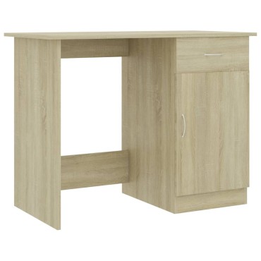 vidaXL Γραφείο Χρώμα Sonoma Δρυς 100x50x76cm από Επεξ. Ξύλο 1 τεμ.