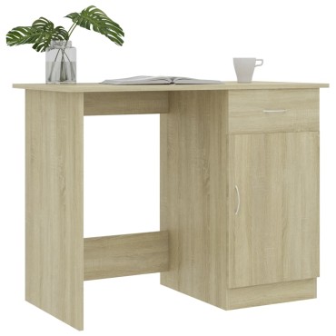 vidaXL Γραφείο Χρώμα Sonoma Δρυς 100x50x76cm από Επεξ. Ξύλο 1 τεμ.