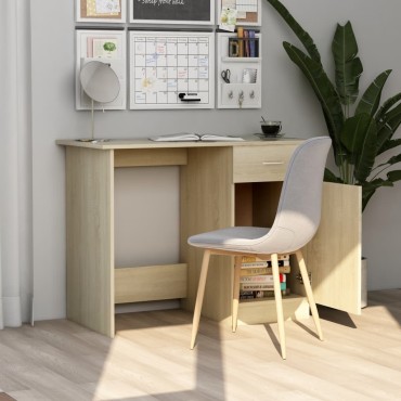 vidaXL Γραφείο Χρώμα Sonoma Δρυς 100x50x76cm από Επεξ. Ξύλο 1 τεμ.