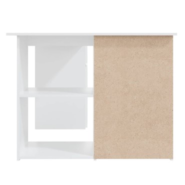 vidaXL Γραφείο Γωνιακό Λευκό 145x100x76cm από Επεξ. Ξύλο 1 τεμ.