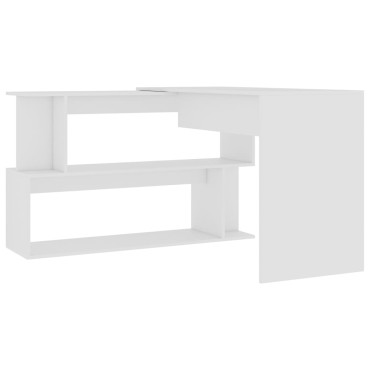 vidaXL Γραφείο Γωνιακό Λευκό 200x50x76cm από Επεξ. Ξύλο 1 τεμ.