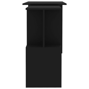 vidaXL Γραφείο Γωνιακό Μαύρο 200x50x76cm από Επεξ. Ξύλο 1 τεμ.