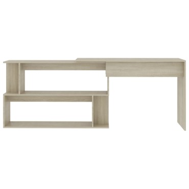 vidaXL Γραφείο Γωνιακό Sonoma Δρυς 200x50x76cm από Επεξ. Ξύλο 1 τεμ.