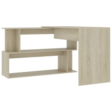 vidaXL Γραφείο Γωνιακό Sonoma Δρυς 200x50x76cm από Επεξ. Ξύλο 1 τεμ.