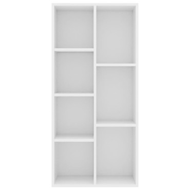 vidaXL Βιβλιοθήκη Λευκή 50x25x106cm από Επεξ. Ξύλο 1 τεμ.
