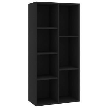 vidaXL Βιβλιοθήκη Μαύρη 50x25x106cm από Επεξ. Ξύλο 1 τεμ.