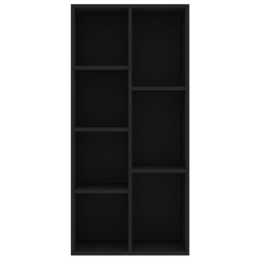 vidaXL Βιβλιοθήκη Μαύρη 50x25x106cm από Επεξ. Ξύλο 1 τεμ.