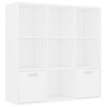 vidaXL Βιβλιοθήκη Λευκή 98x30x98cm από Επεξ. Ξύλο 1 τεμ.