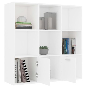 vidaXL Βιβλιοθήκη Λευκή 98x30x98cm από Επεξ. Ξύλο 1 τεμ.