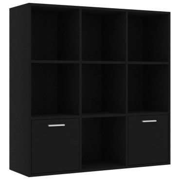 vidaXL Βιβλιοθήκη Μαύρη 98x30x98cm από Επεξ. Ξύλο 1 τεμ.