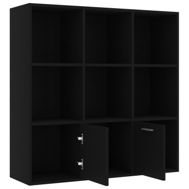 vidaXL Βιβλιοθήκη Μαύρη 98x30x98cm από Επεξ. Ξύλο 1 τεμ.