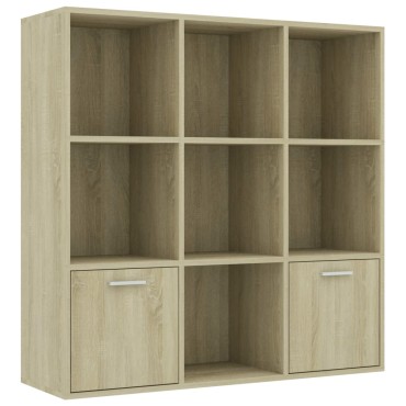 vidaXL Βιβλιοθήκη Χρώμα Sonoma Δρυς 98x30x98cm από Επεξ. Ξύλο 1 τεμ.