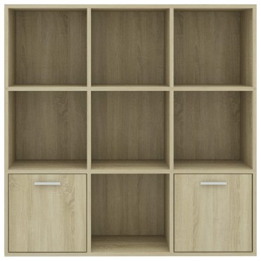 vidaXL Βιβλιοθήκη Χρώμα Sonoma Δρυς 98x30x98cm από Επεξ. Ξύλο 1 τεμ.